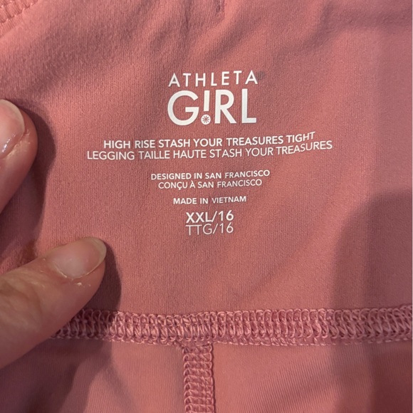 Athleta Girl Pink Leggings 16 - Picture 4 of 4